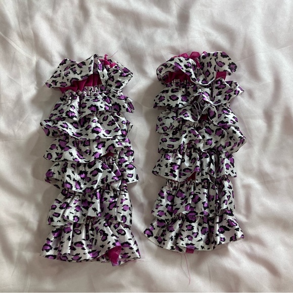 Baby Girl Barbie Pink Leopard Print Ruffle Boho Infant Romper-Size 12-18 Mths - Picture 9 of 11